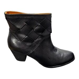 Como Corso 7.5 Bedford Black Italian  Leather Ankle Boots Womens